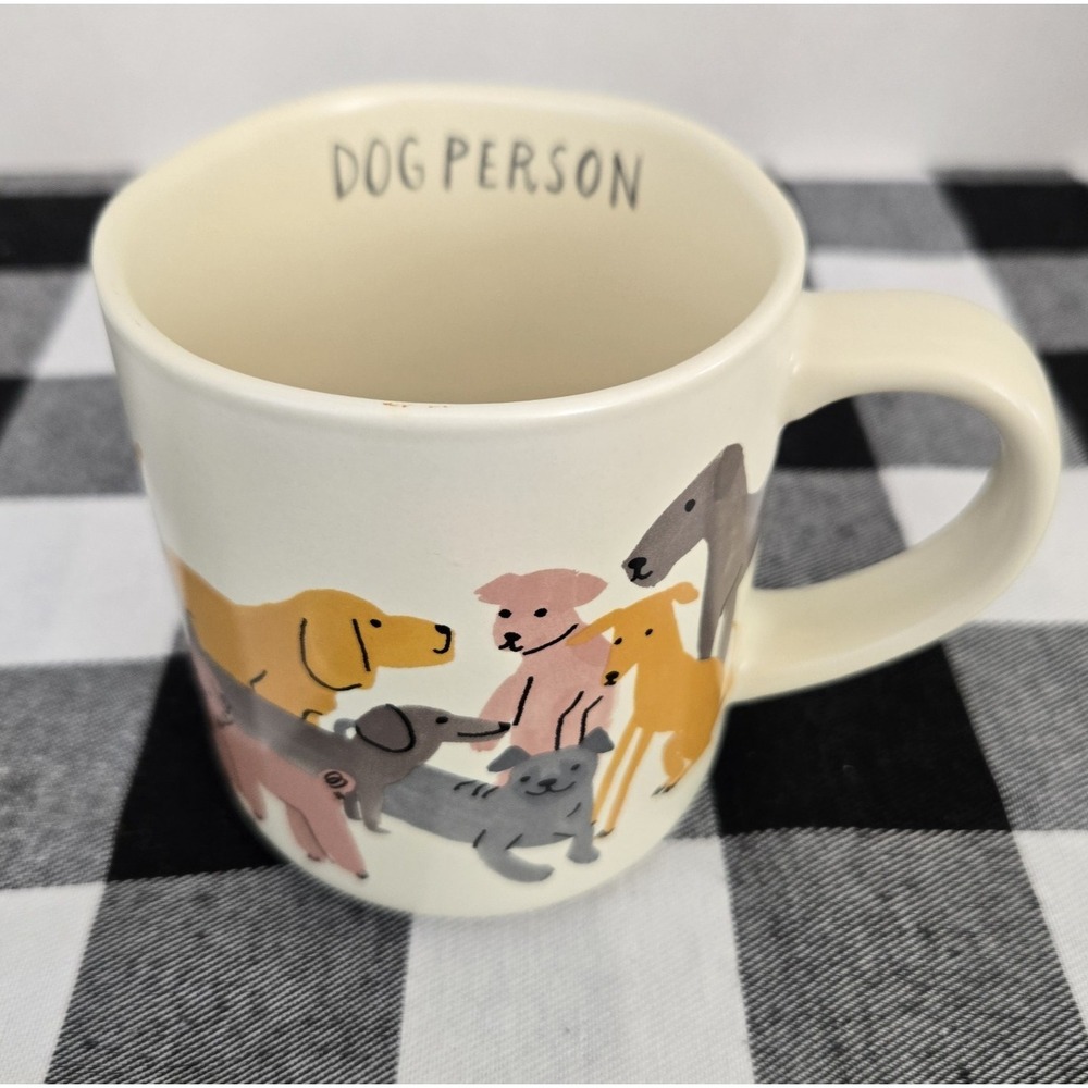 OpalHouse Dog Person Collectible Coffee Mug Cup 16 oz 4 1/8" Tall Stoneware
